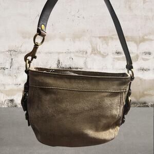 Coach Y2K Brown Suede Hobo Shoulder Bag